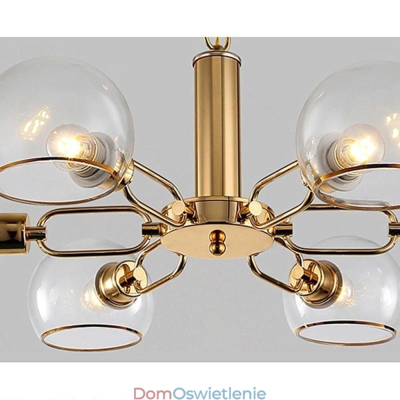 Szklana lampa wisząca Nowoczesna minimalistyczna lampa sufitowa z kutego żelaza