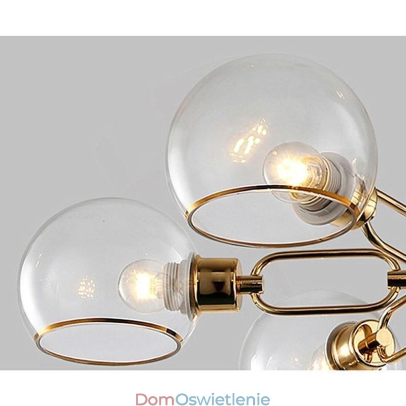 Szklana lampa wisząca Nowoczesna minimalistyczna lampa sufitowa z kutego żelaza