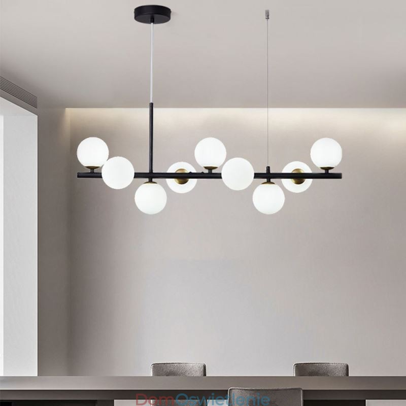 Wisząca lampa Nowoczesna prosta magiczna fasolka Molekularna kute żelazo Szklana lampa sufitowa