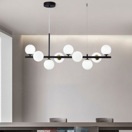 Wisząca lampa Nowoczesna prosta magiczna fasolka Molekularna kute żelazo Szklana lampa sufitowa Wisząca lampa Nowoczesna prosta magiczna fasolka Molekularna kute żelazo Szklana lampa sufitowa