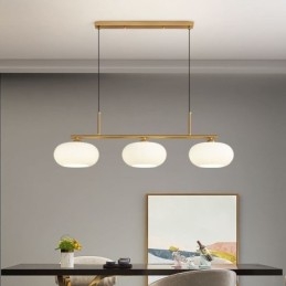 Nordic Glass Pendant Light Kreatywna lampa sufitowa z kutego żelaza