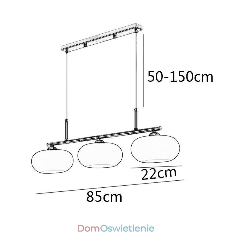 Nordic Glass Pendant Light Kreatywna lampa sufitowa z kutego żelaza