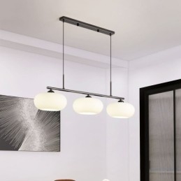 Nordic Glass Pendant Light Kreatywna lampa sufitowa z kutego żelaza