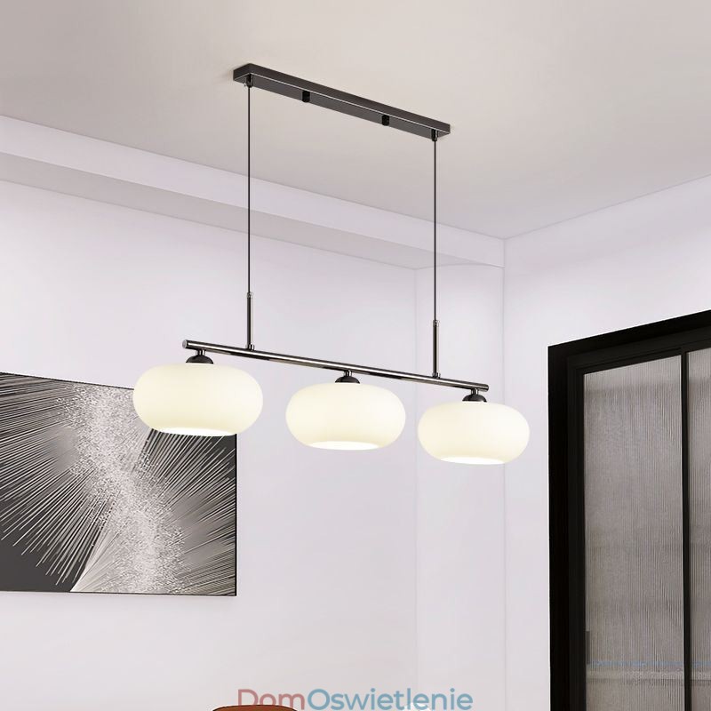 Nordic Glass Pendant Light Kreatywna lampa sufitowa z kutego żelaza