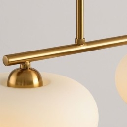 Nordic Glass Pendant Light Kreatywna lampa sufitowa z kutego żelaza