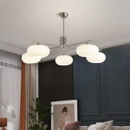 Nordic Glass Pendant Light Kreatywna lampa sufitowa z kutego żelaza