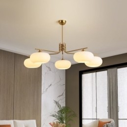 Nordic Glass Pendant Light Kreatywna lampa sufitowa z kutego żelaza