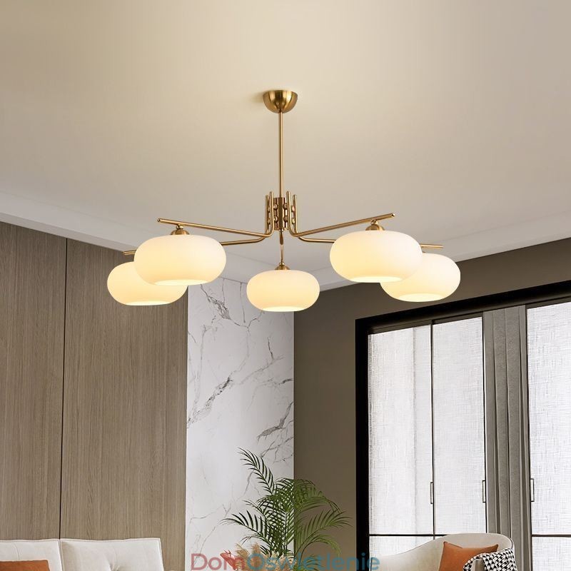 Nordic Glass Pendant Light Kreatywna lampa sufitowa z kutego żelaza