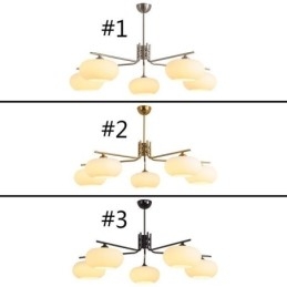 Nordic Glass Pendant Light Kreatywna lampa sufitowa z kutego żelaza