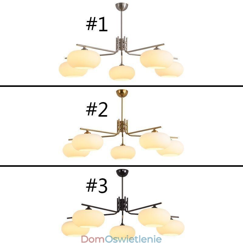 Nordic Glass Pendant Light Kreatywna lampa sufitowa z kutego żelaza