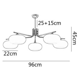Nordic Glass Pendant Light Kreatywna lampa sufitowa z kutego żelaza