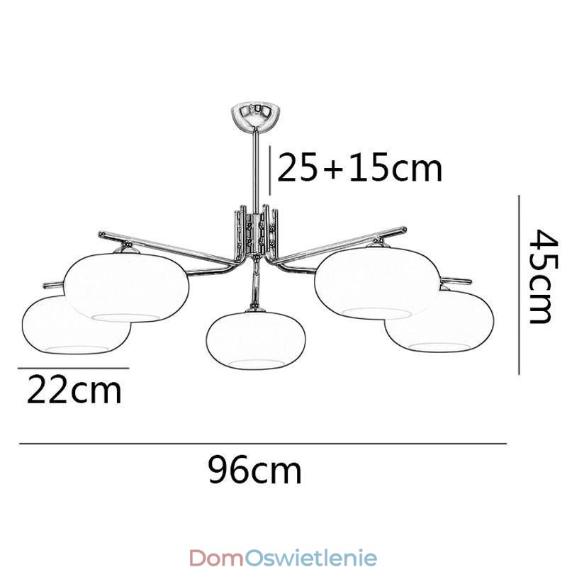 Nordic Glass Pendant Light Kreatywna lampa sufitowa z kutego żelaza