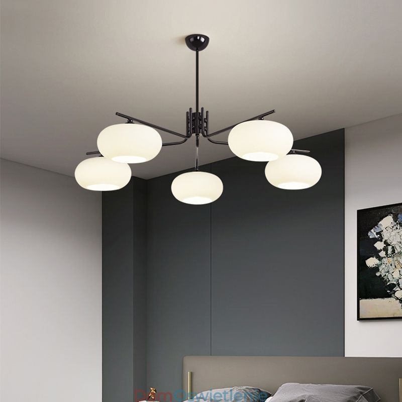 Nordic Glass Pendant Light Kreatywna lampa sufitowa z kutego żelaza