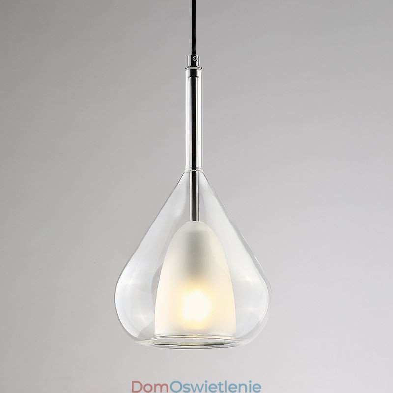 Wisząca lampa nowoczesna minimalistyczna podwójna szklana lampa sufitowa