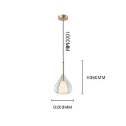 Wisząca lampa nowoczesna minimalistyczna podwójna szklana lampa sufitowa