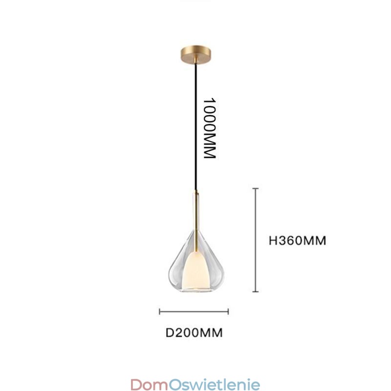 Wisząca lampa nowoczesna minimalistyczna podwójna szklana lampa sufitowa