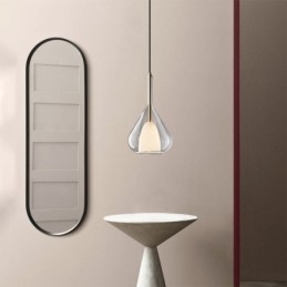 Wisząca lampa nowoczesna minimalistyczna podwójna szklana lampa sufitowa