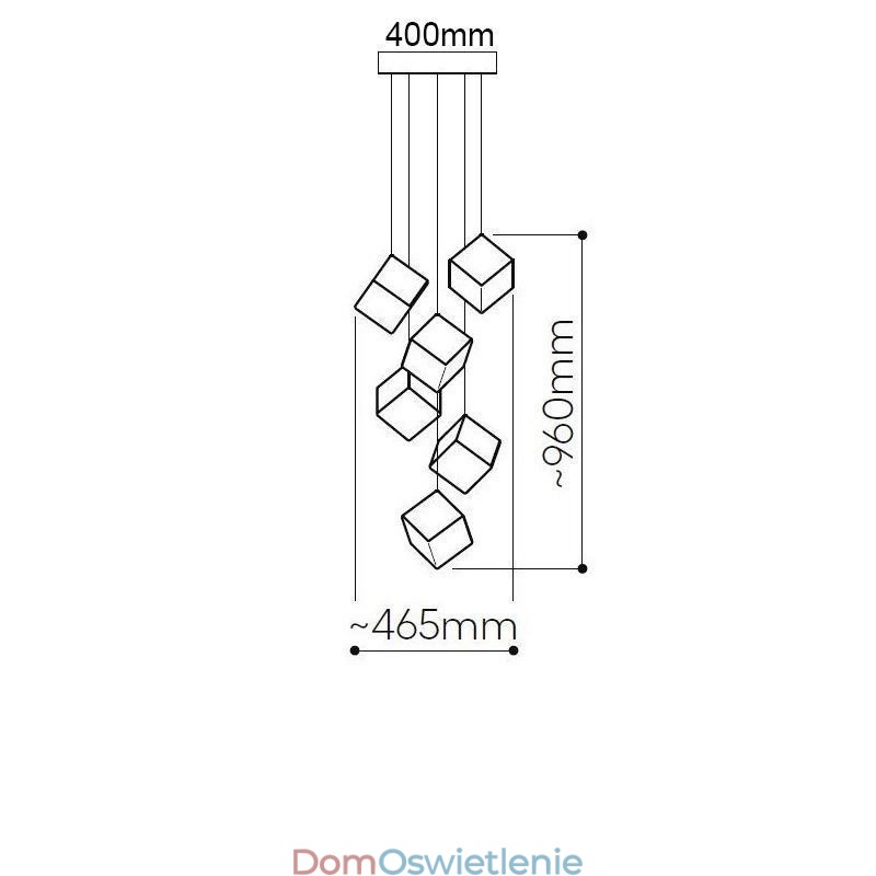 Kreatywne szklane lampy wiszące Pavilion sufitowe