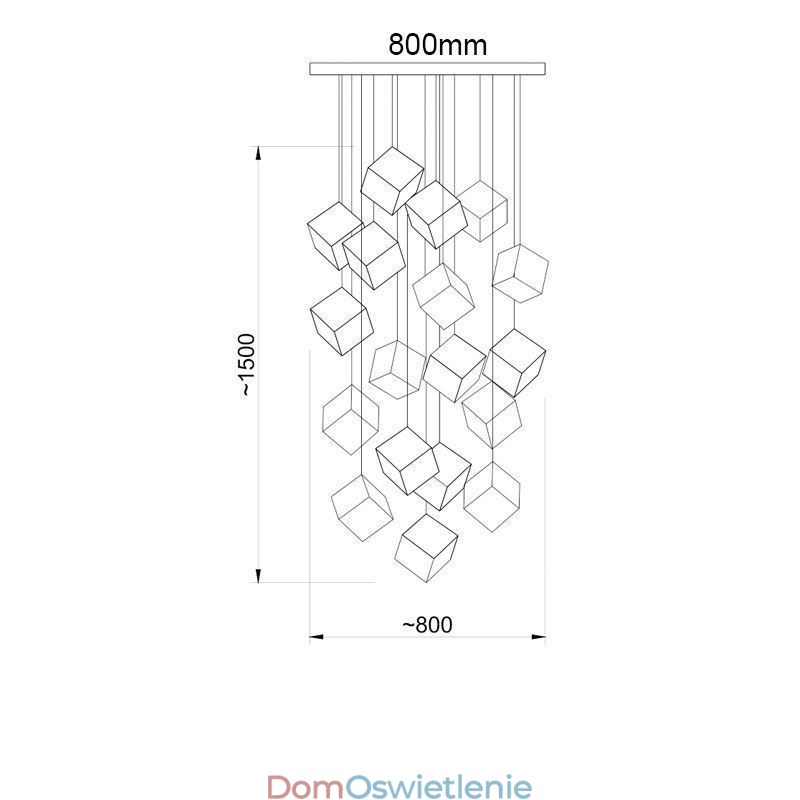 Kreatywne szklane lampy wiszące Pavilion sufitowe