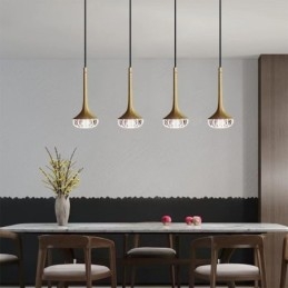 Nowoczesna szklana lampa wisząca, kute szklane oświetlenie sufitowe