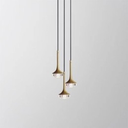 Nowoczesna szklana lampa wisząca, kute szklane oświetlenie sufitowe