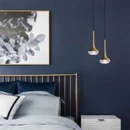 Nowoczesna szklana lampa wisząca, kute szklane oświetlenie sufitowe