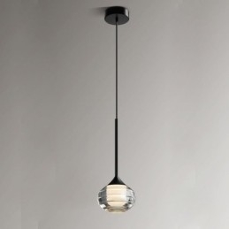 Prosta szklana lampa wisząca, czarne dekoracyjne lampy sufitowe