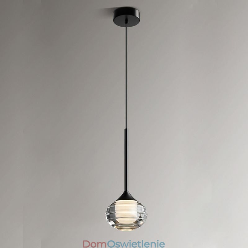 Prosta szklana lampa wisząca, czarne dekoracyjne lampy sufitowe