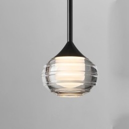 Prosta szklana lampa wisząca, czarne dekoracyjne lampy sufitowe