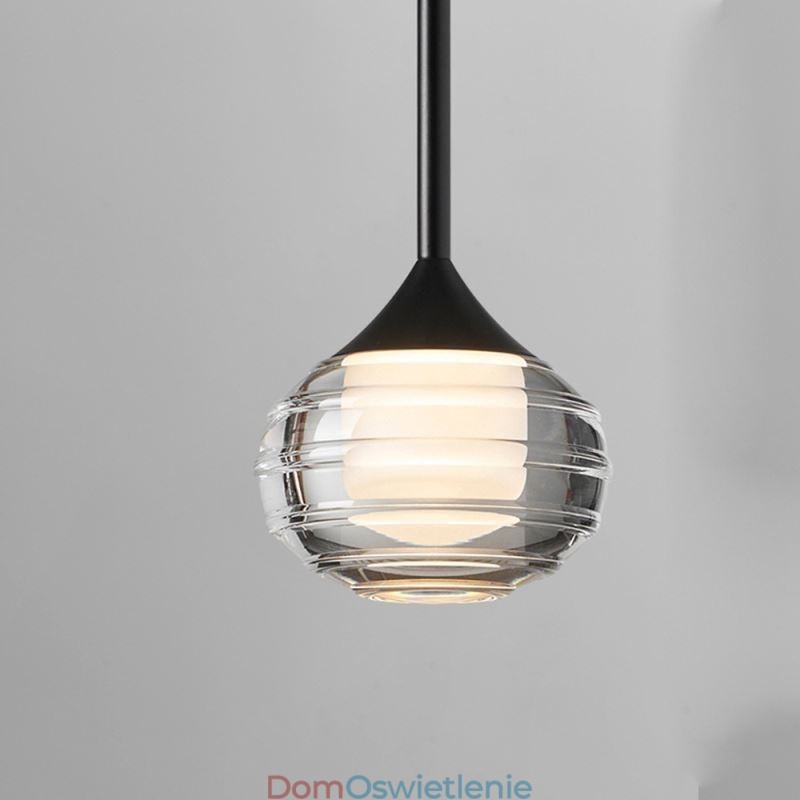 Prosta szklana lampa wisząca, czarne dekoracyjne lampy sufitowe