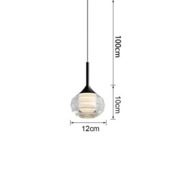 Prosta szklana lampa wisząca, czarne dekoracyjne lampy sufitowe