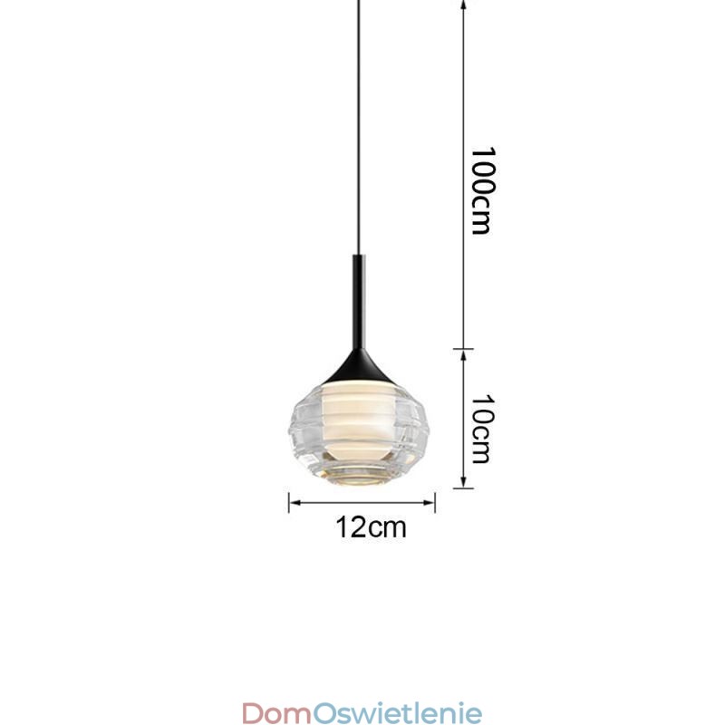 Prosta szklana lampa wisząca, czarne dekoracyjne lampy sufitowe