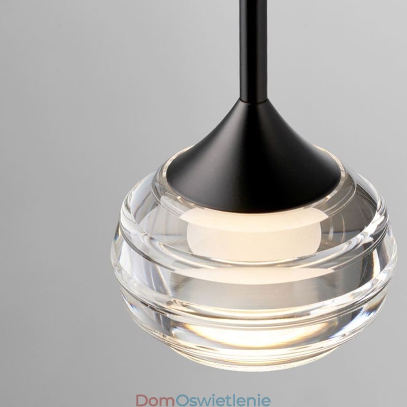 Prosta szklana lampa wisząca, czarne dekoracyjne lampy sufitowe