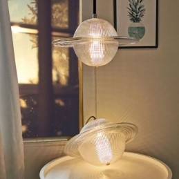 Nowoczesna szklana lampa wisząca w kształcie sufitu