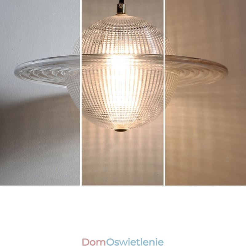 Nowoczesna szklana lampa wisząca w kształcie sufitu