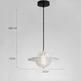 Nowoczesna szklana lampa wisząca w kształcie sufitu