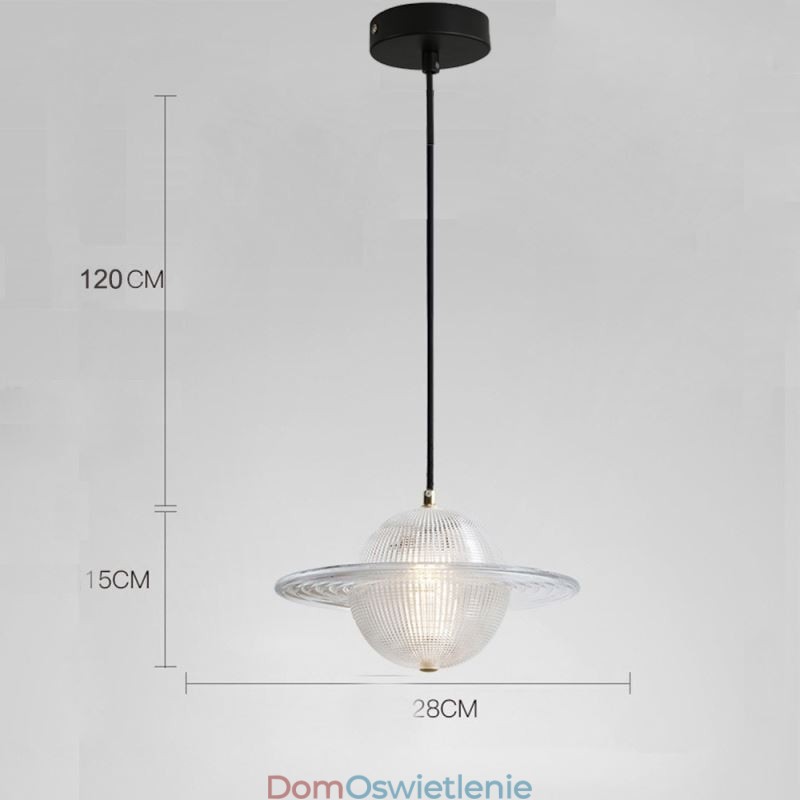 Nowoczesna szklana lampa wisząca w kształcie sufitu
