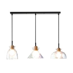 Nowoczesna prosta lampa wisząca, szkło przepuszczające wodę, 3 lampy sufitowe, lampka nocna