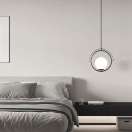 Szklana kula wisząca lampa dekoracyjna do domu