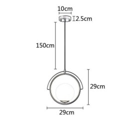 Szklana kula wisząca lampa dekoracyjna do domu