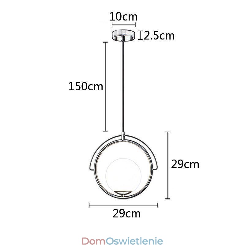 Szklana kula wisząca lampa dekoracyjna do domu