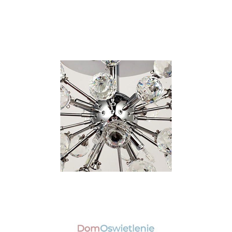 Nowoczesny współczesny kryształowy mini styl chromowany metalowy żyrandol montowany na płasko