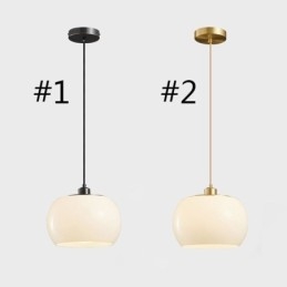 Nowoczesna szklana lampa wisząca w kształcie dyni