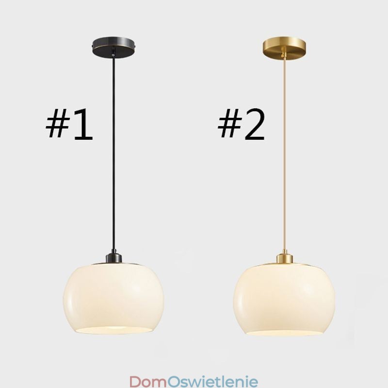 Nowoczesna szklana lampa wisząca w kształcie dyni