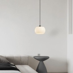 Nowoczesna szklana lampa wisząca w kształcie dyni
