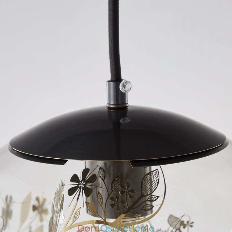 Szklana kula wisząca lampa liście świąteczne oświetlenie wiszące
