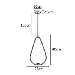 Nowoczesna lampa wisząca Globe Glass Water Drop Pendant Lamp