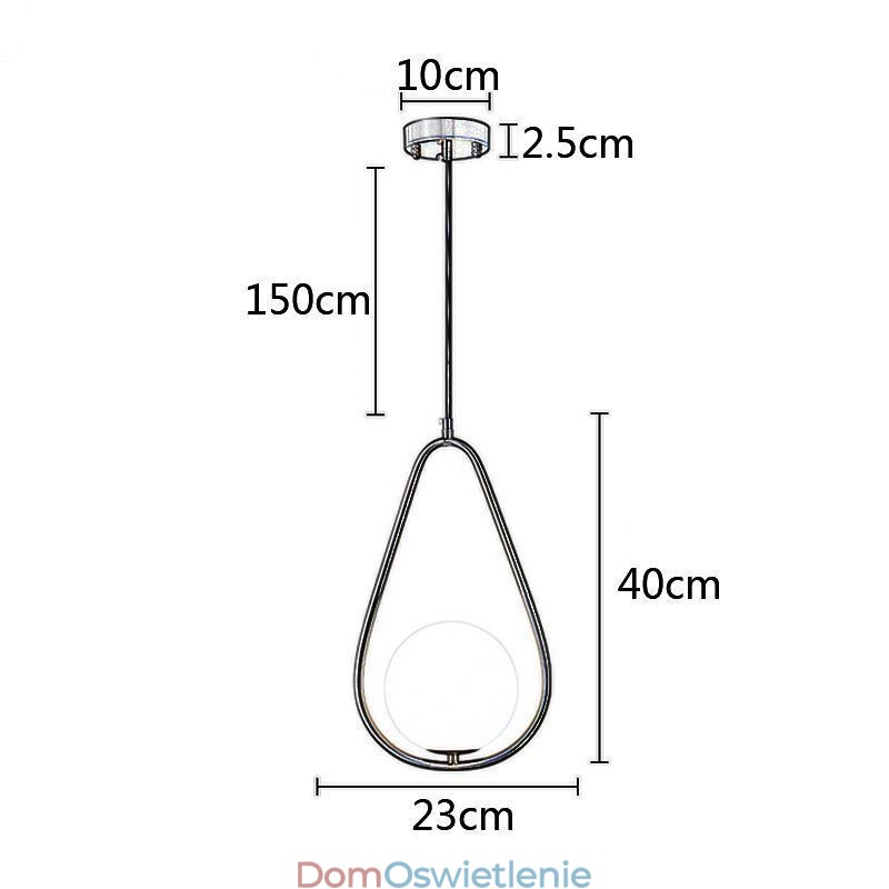 Nowoczesna lampa wisząca Globe Glass Water Drop Pendant Lamp