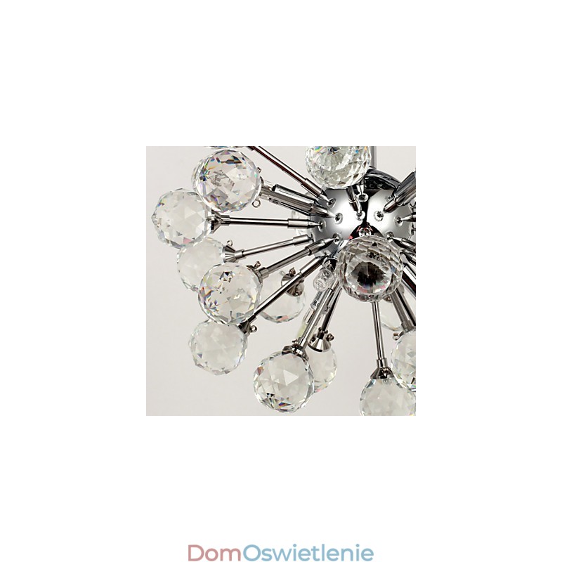 Nowoczesny współczesny kryształowy mini styl chromowany metalowy żyrandol montowany na płasko