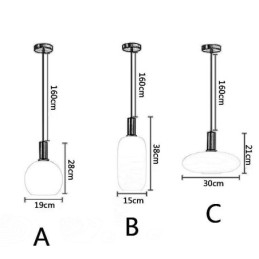 Nowoczesna prosta lampa wisząca szklana lampa wisząca